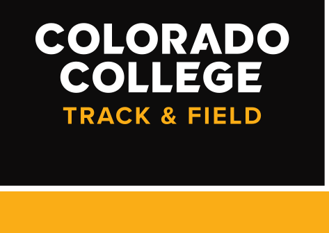 Colorado College Track & Field, white/gold wordmark on black variant, cell 78