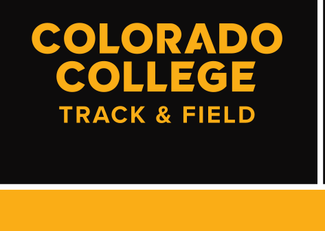 Colorado College Track & Field, gold wordmark on black variant, cell 79