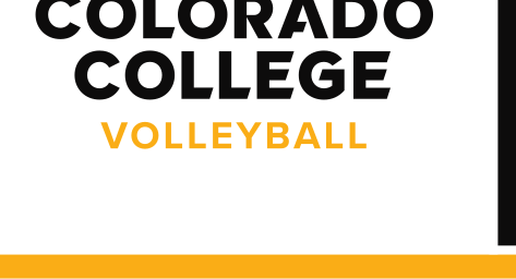Colorado College Volleyball, black/gold wordmark variant, cell 82