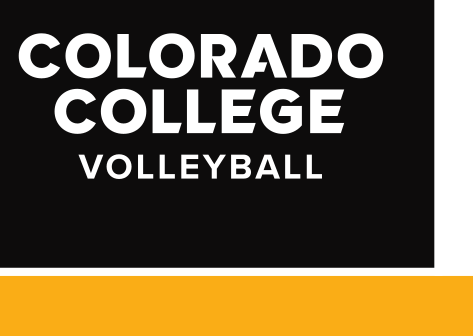 Colorado College Volleyball, white wordmark on black variant, cell 85