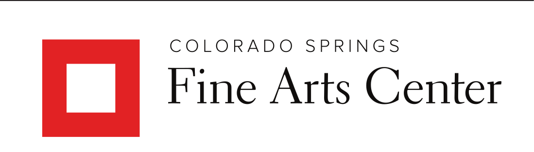 Fine Arts Center logo, full horizontal, color on white variant, cell 141