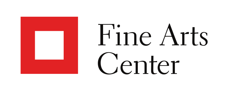 Fine Arts Center logo, simplified horizontal small, color on white variant, cell 146