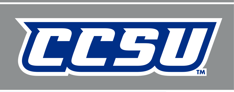 CCSU wordmark, blue on grey variant, cell 27