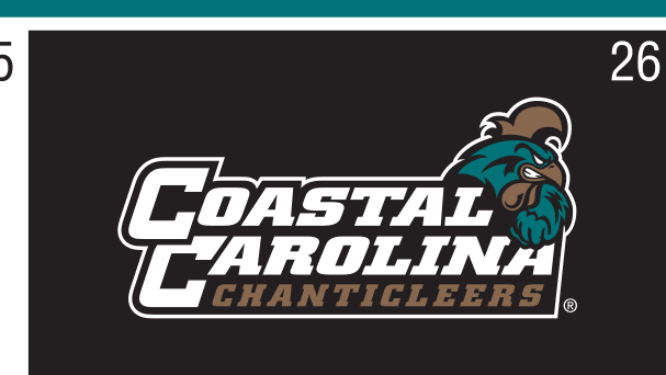 wordmark with Chanticleer head, full color on black, Chanticleers variant, cell 26