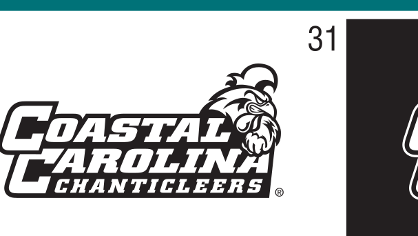 wordmark with Chanticleer head, black/white, Chanticleers variant, cell 31