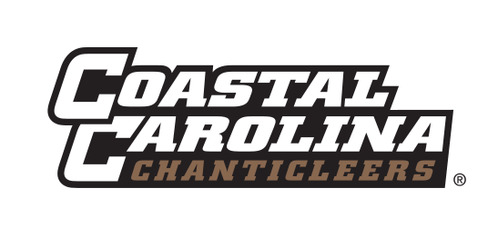 Coastal Carolina Chanticleers wordmark, black/teal variant, cell 45