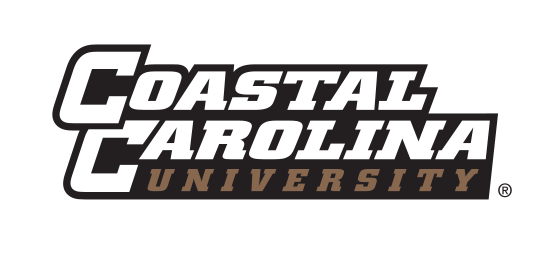 Coastal Carolina University wordmark, black/teal variant, cell 53
