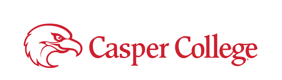 Casper College institutional logo, full color horizontal variant, cell 8
