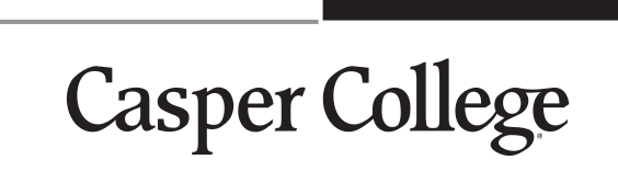 Casper College wordmark, black variant, cell 13