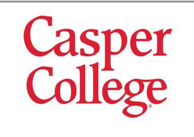 Casper College stacked wordmark, full color variant, cell 15