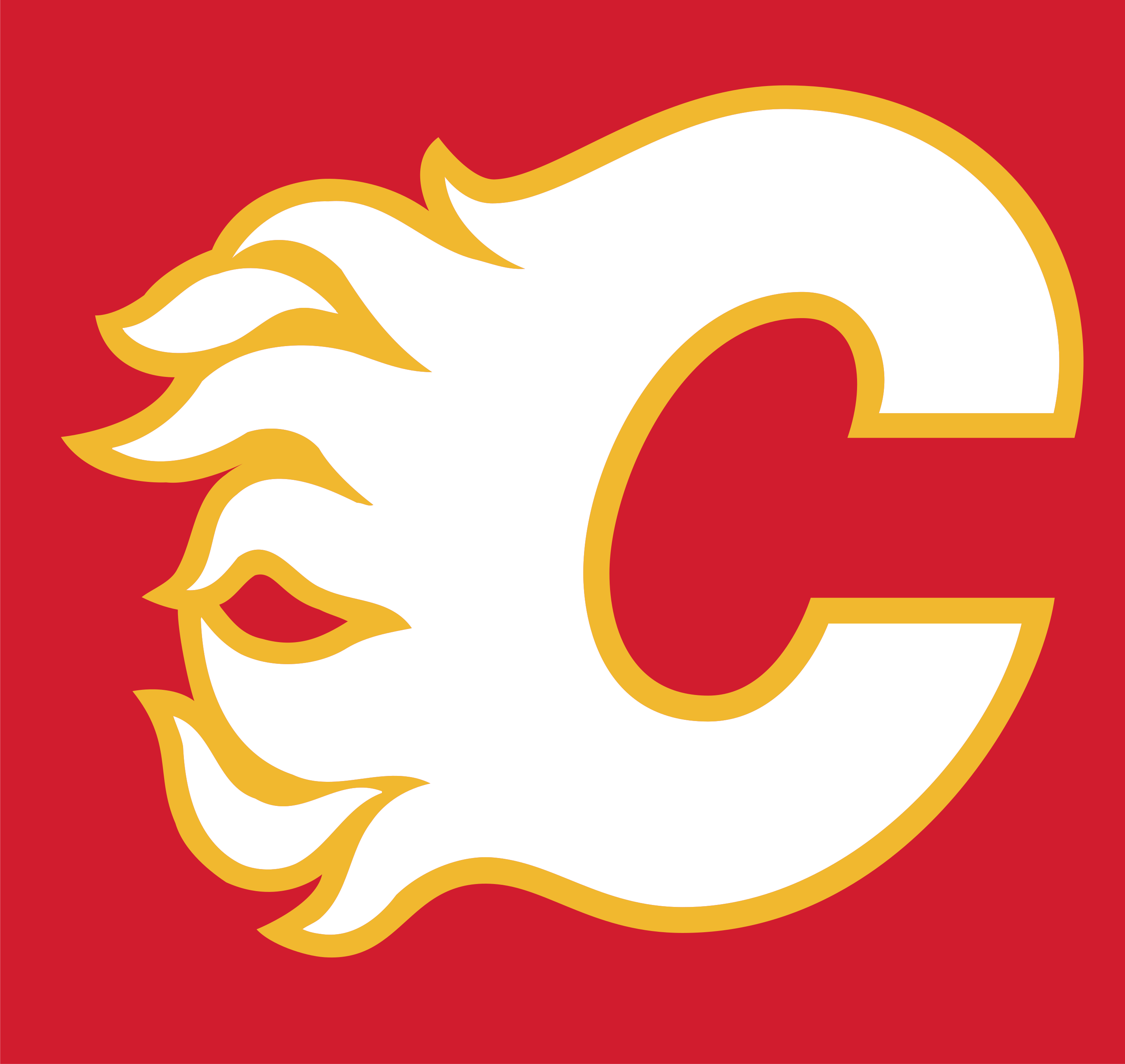 Calgary Flames primary logo, full color without R variant