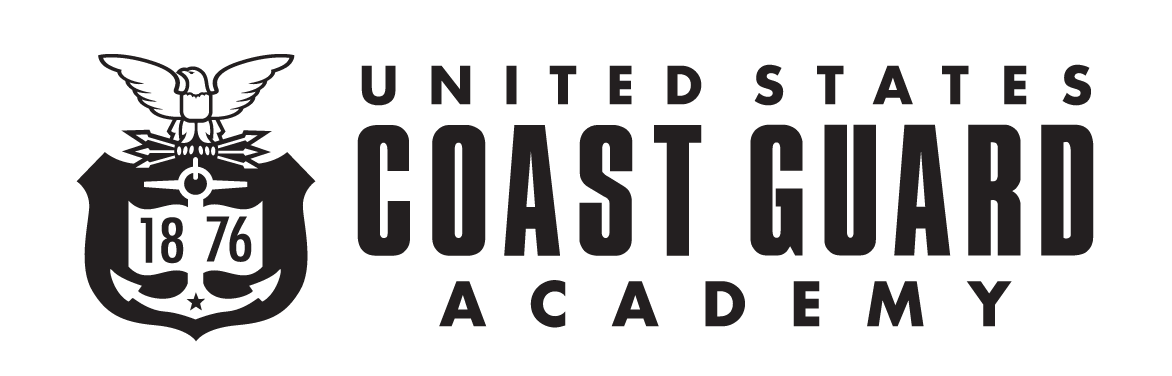 United States Coast Guard Academy logo, black and white variant, cell 3