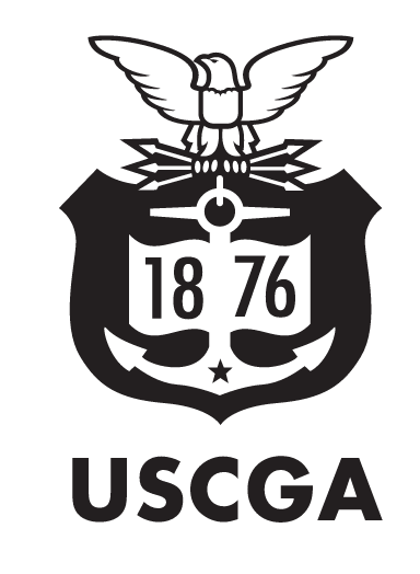 USCGA shield logo, black and white variant, cell 11
