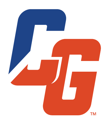 CG lettermark, blue and orange variant, cell 17