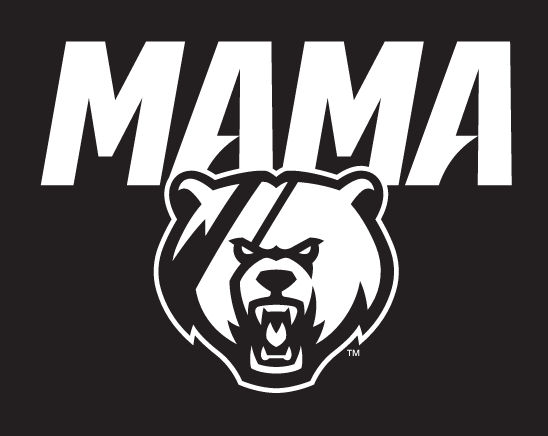 Mama Bear Mark, one color white on black variant, cell 35