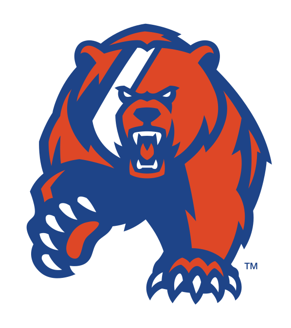 full bear mascot, blue and orange variant, cell 22