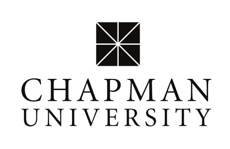 Chapman University primary mark, black on white, outline icon variant, cell 3