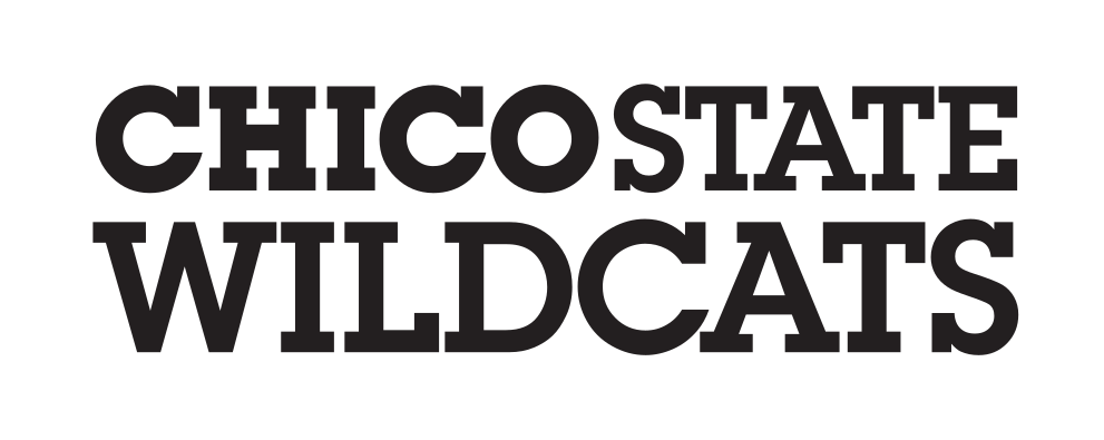 Chico State Wildcats wordmark, black horizontal variant, cell 88
