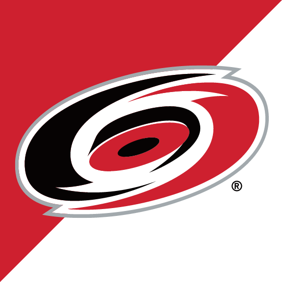 Carolina Hurricanes primary logo, full color on white/red, with R variant
