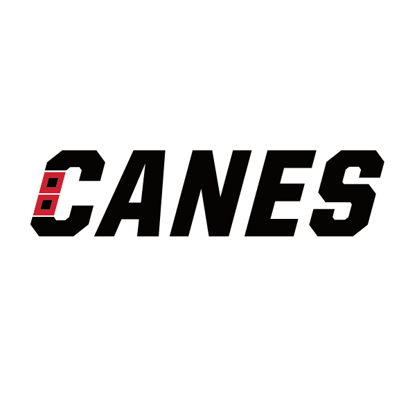 CANES wordmark, print version, black on white variant