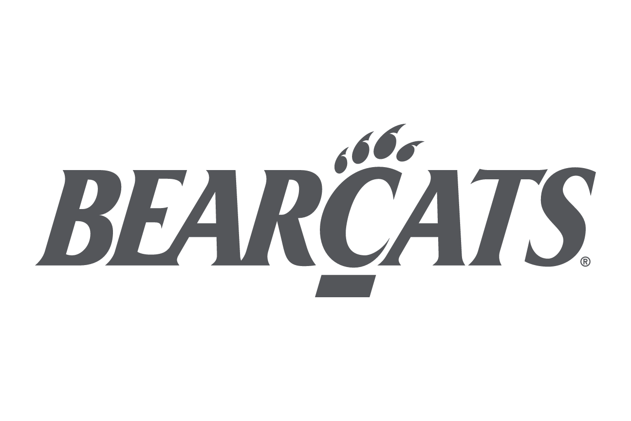 Bearcats wordmark, black/white variant, cell 20