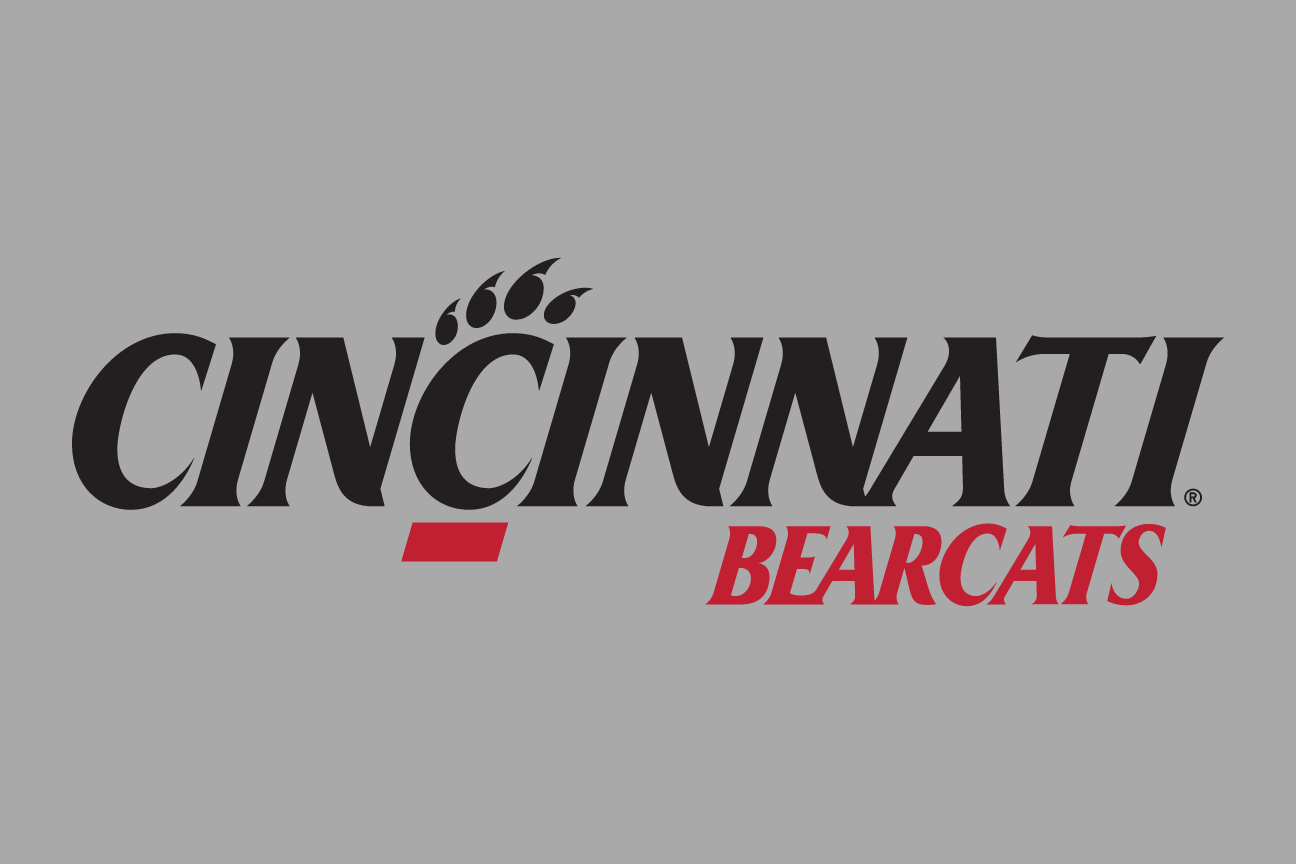 Cincinnati wordmark, white/red on gray variant, cell 13