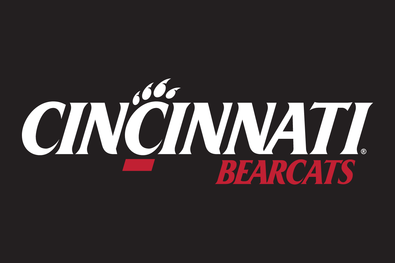 Cincinnati wordmark, white/red on black variant, cell 17