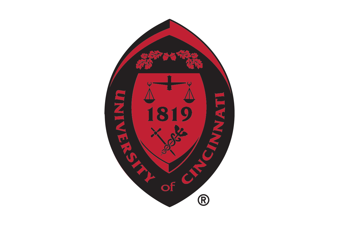University seal, red/white on red variant, cell 60