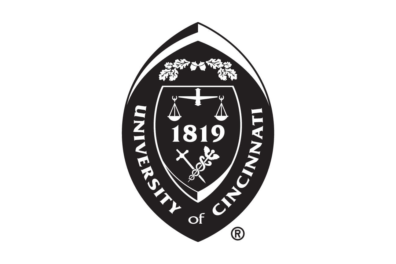 University seal, white/red on black variant, cell 61