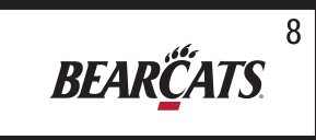 Bearcats wordmark, black variant, cell 8