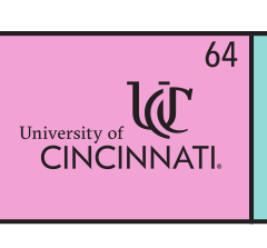 University of Cincinnati lockup, black on pink variant, cell 64