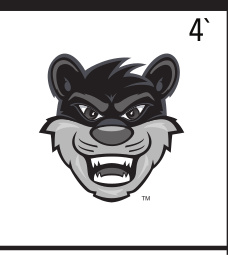 Bearcat head, black/white variant, cell 41