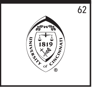 University seal, black/white variant, cell 62