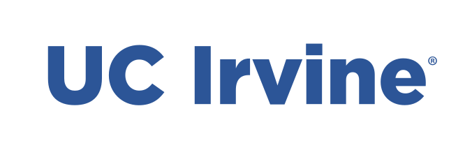 UC Irvine wordmark, blue variant, cell 7