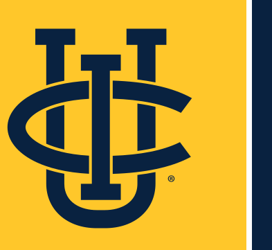 UCI monogram, blue on gold variant, cell 50