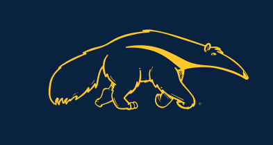 anteater mascot, gold on blue variant, cell 57