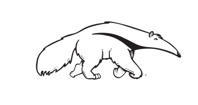 anteater mascot, black outline variant, cell 58