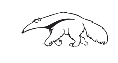 anteater mascot, black variant, cell 63