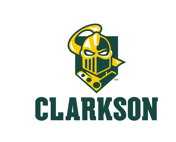 mascot head with Clarkson wordmark, full color variant, cell 6
