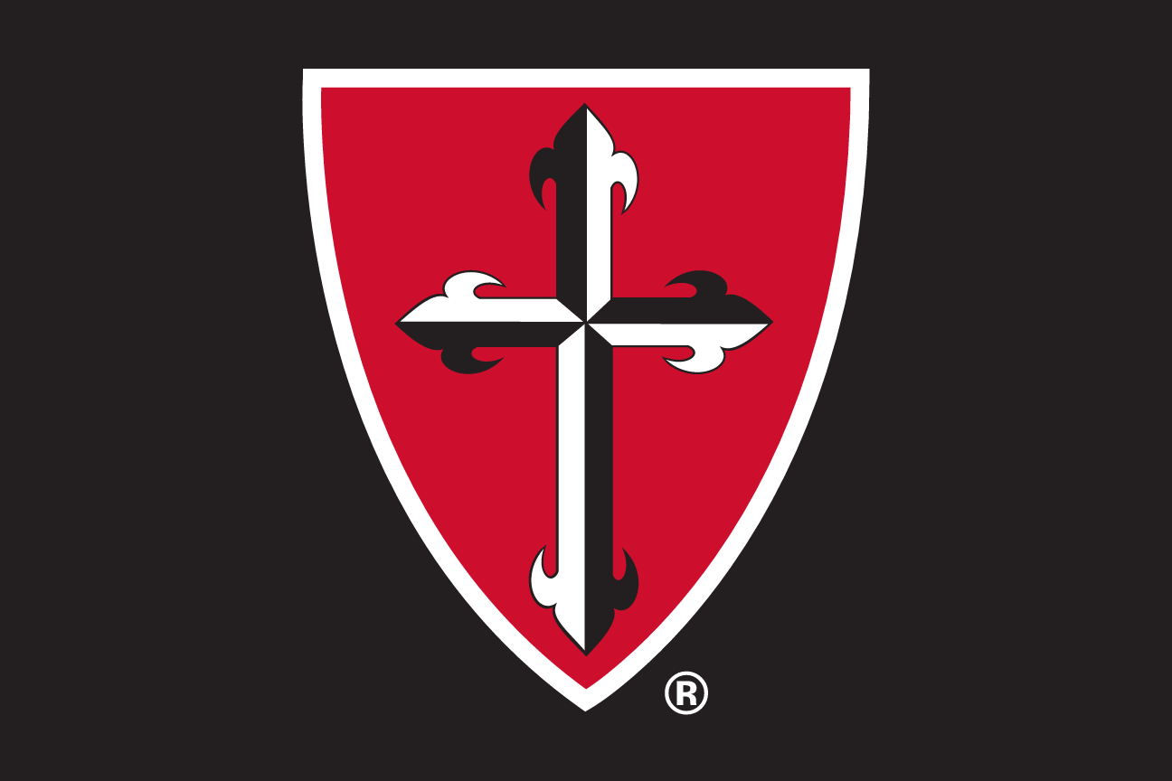 Caldwell University institutional shield, reverse variant, cell 7
