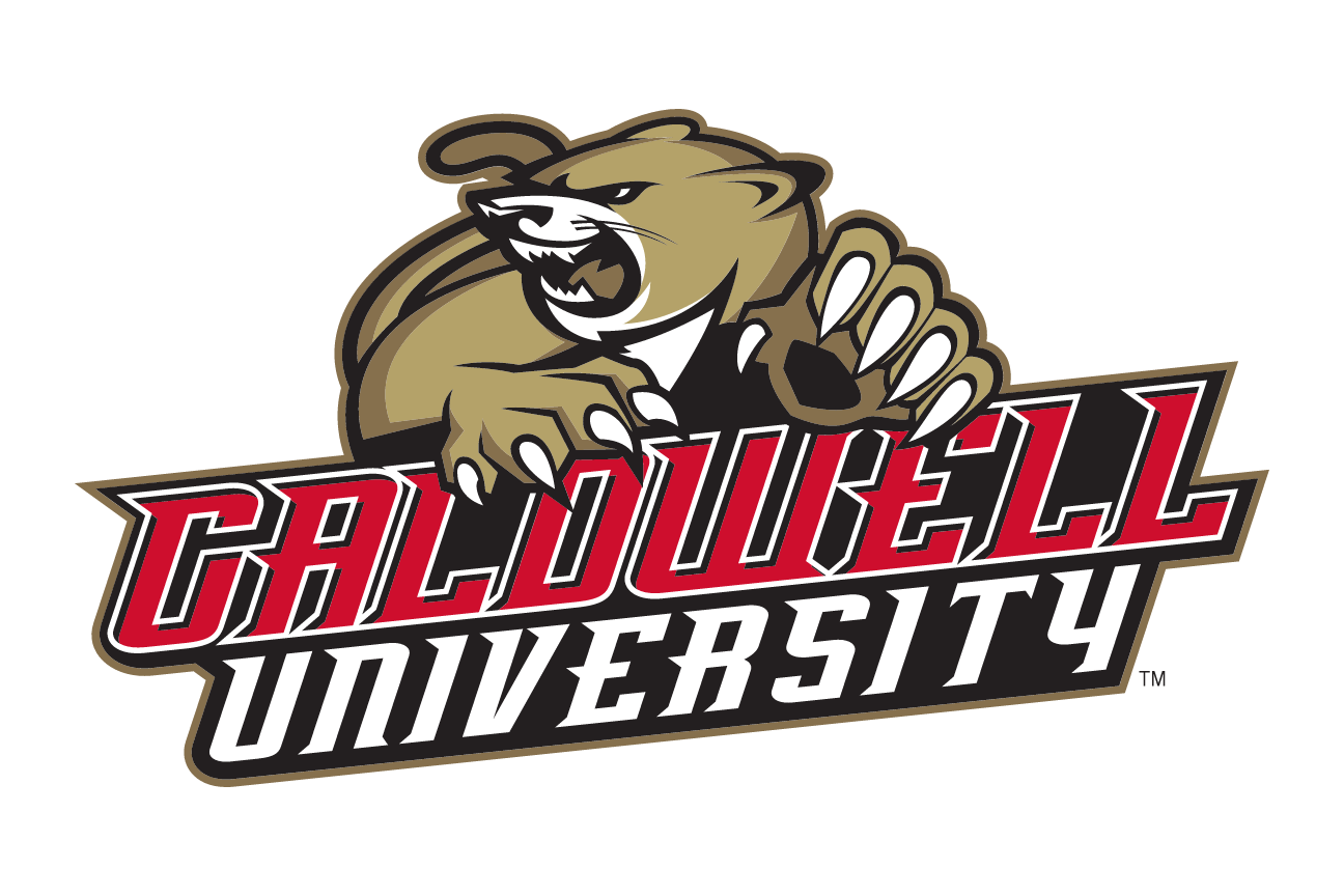 Caldwell University athletic mark, full color with white border variant, cell 14