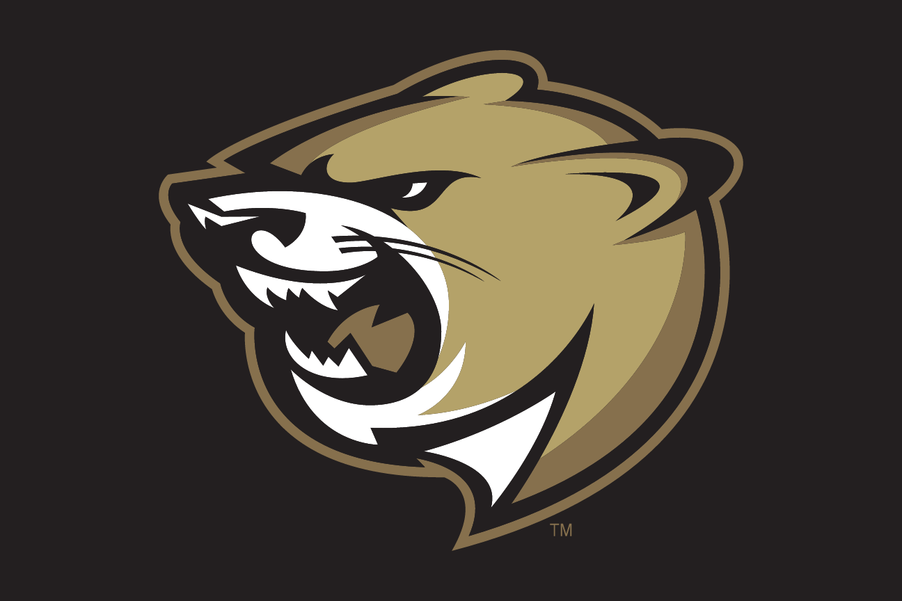 cougar head profile mark, color on dark variant, cell 77