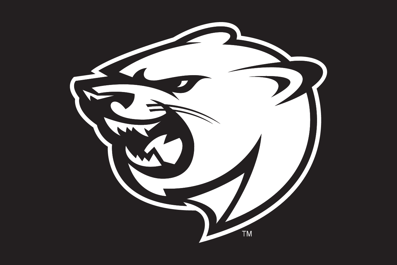 cougar head profile mark, black/white on dark variant, cell 79