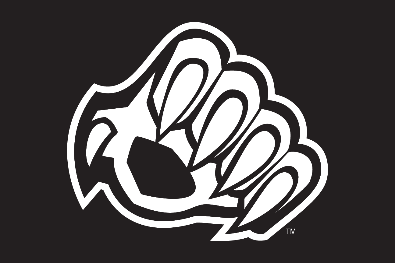 cougar paw mark, black/white on dark variant, cell 83