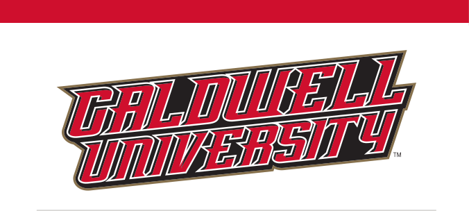 Caldwell University wordmark, arched full color variant, cell 38