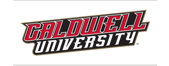 Caldwell University wordmark, straight full color variant, cell 44