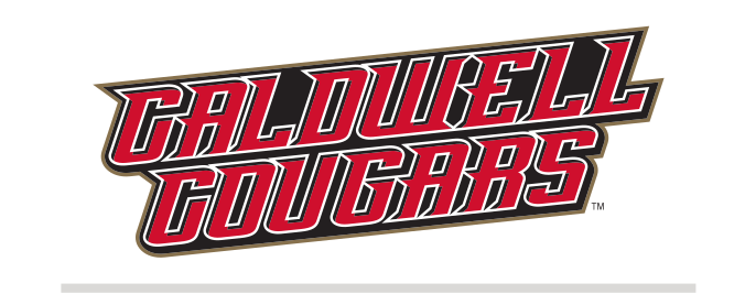 Caldwell Cougars wordmark, arched full color variant, cell 52