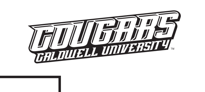 Cougars Caldwell University wordmark, stacked 1-color variant, cell 62