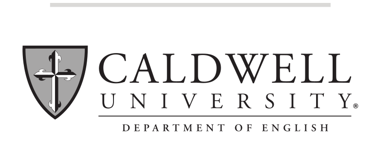 Caldwell University English logo, grey/black on white variant, cell 148
