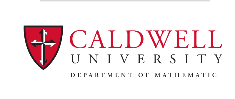 Caldwell University Mathematics logo, red/black on white variant, cell 156
